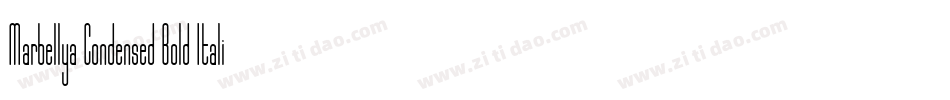Marbellya Condensed Bold Italic字体转换